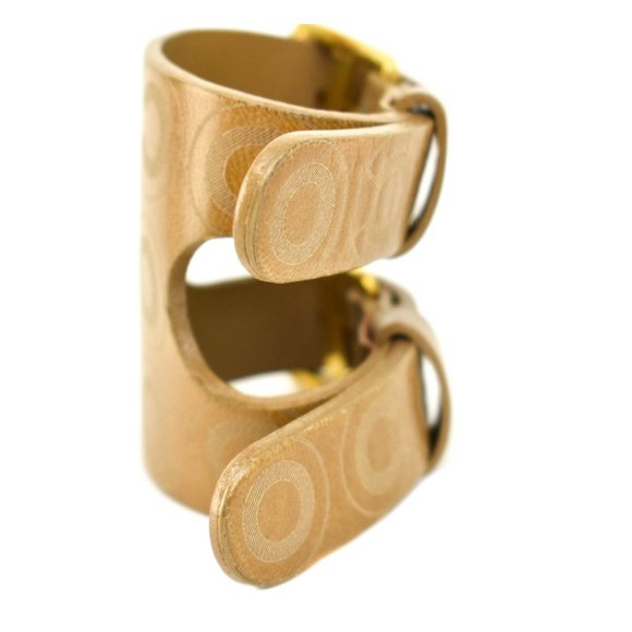 CHANEL Brown Leather COCO Logo Buckle Bracelet nq - Picture 4 of 10